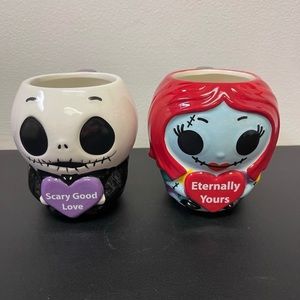 Disney Night Before Christmas Valentines Day Mug Set of 2. 13.5 ounce